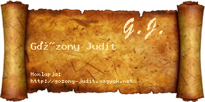 Gózony Judit névjegykártya