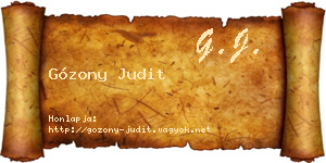 Gózony Judit névjegykártya